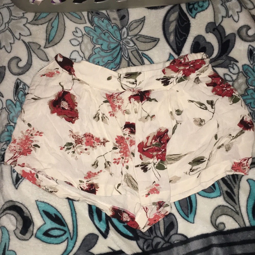 Floral Short Shorts